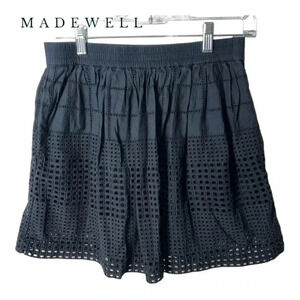 MADEWELL EYELET SKIRT NAVY BLUE SIZE‎ XMSALL